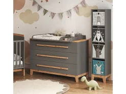Prateleira infantil cinza/artesanal 35.2x30x159.5 malia