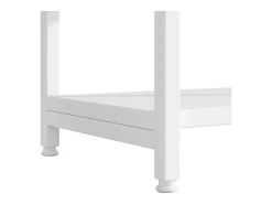 Prateleira moderna 160x30x180 cm - Prateleiras de vários níveis - Tubos de aço + MDF - Design retangular e curvo - Branco