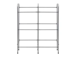 Prateleira para 6 caixas 96x33x116 cm aço prateado PT119579