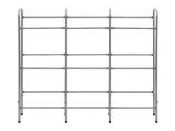 Prateleira para 9 caixas 145x33x116 cm aço prateado PT388983