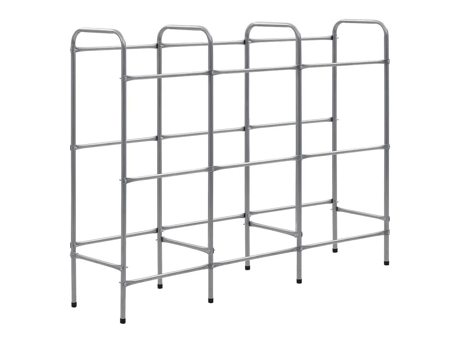 Prateleira para 9 caixas 145x33x116 cm aço prateado PT388983