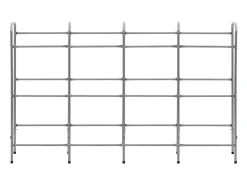 Prateleira para 12 caixas 190x33x116 cm aço prateado PT833024