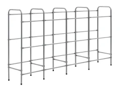 Prateleira para 12 caixas 190x33x116 cm aço prateado PT833024