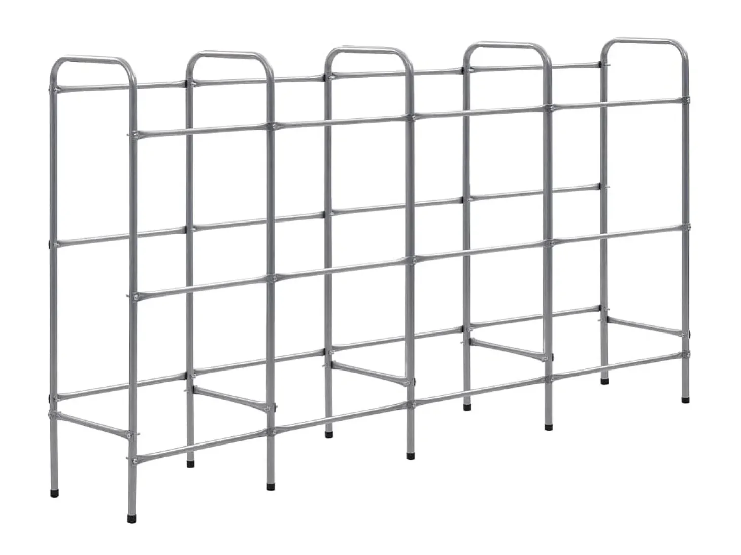 Prateleira para 12 caixas 190x33x116 cm aço prateado PT833024