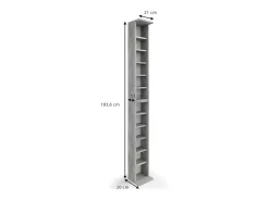 Prateleira para CD betão 21x20x183.6