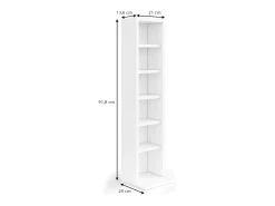 Prateleira para CD branco 21x20x91.8