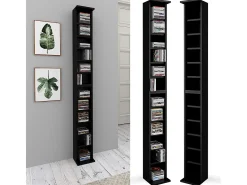 Prateleira para CD preto 21x20x183.6