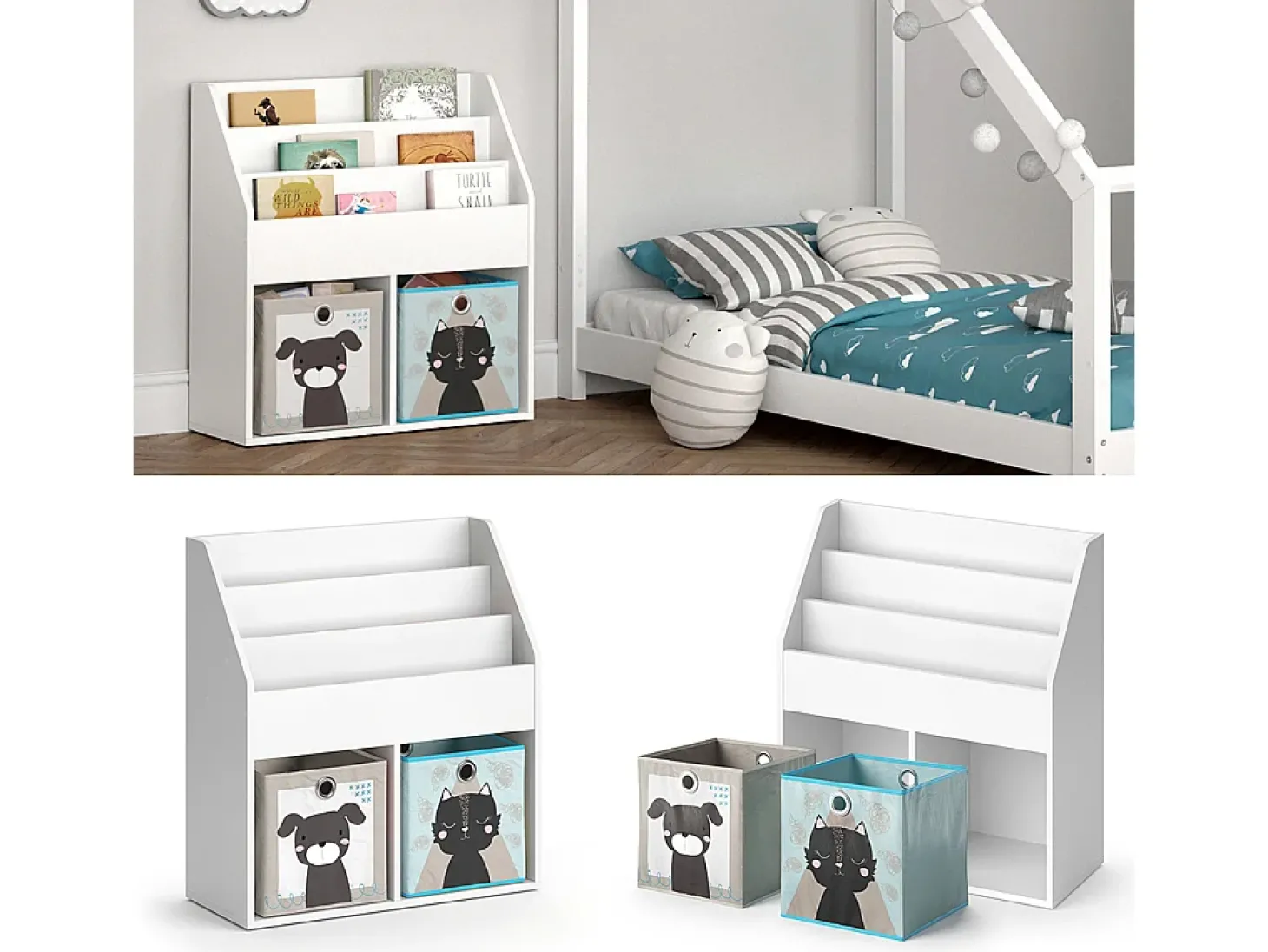 Prateleira para crianças branco 72x30.7x79 luigi