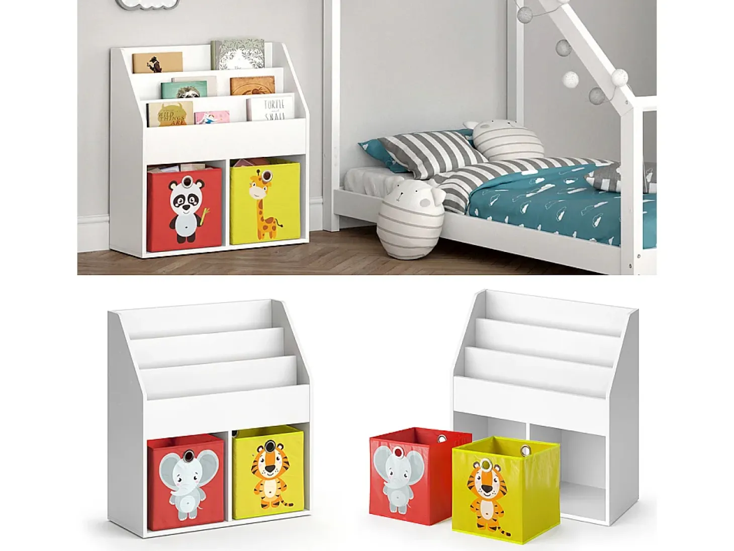 Prateleira para crianças branco 72x30.7x79 luigi