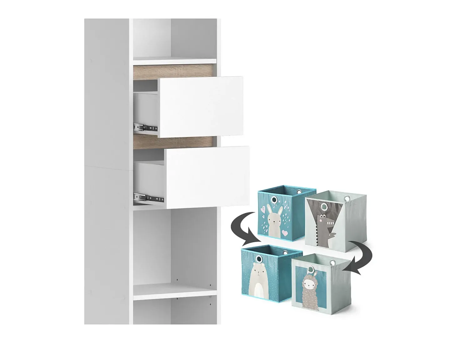 Prateleira para crianças branco 36.2x29.9x171 robert