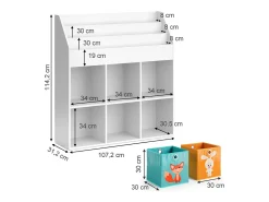 Prateleira para crianças branco 107.2x31.2x114.2 luigi