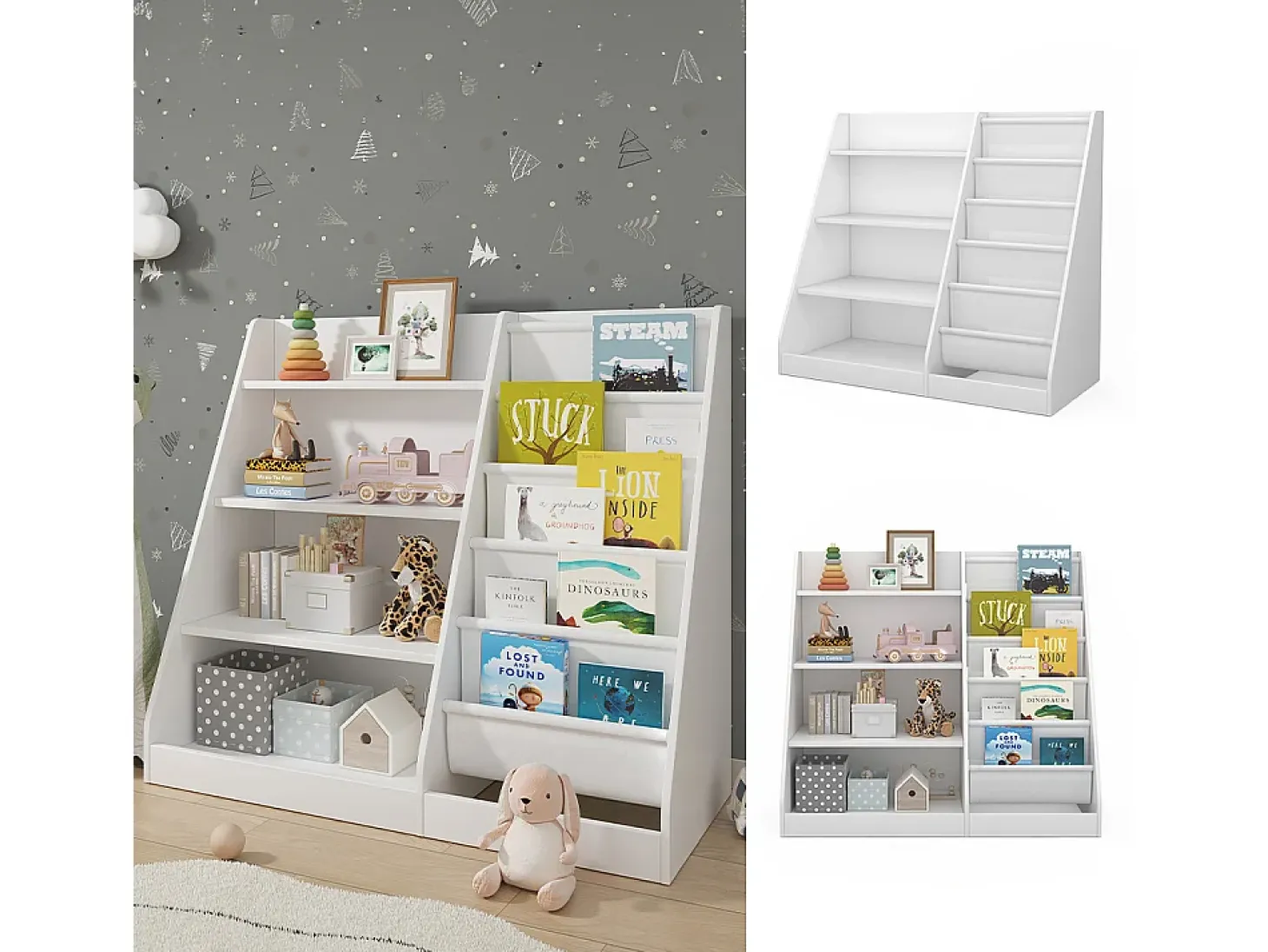 Prateleira para crianças branco 90x40x80.5 conny