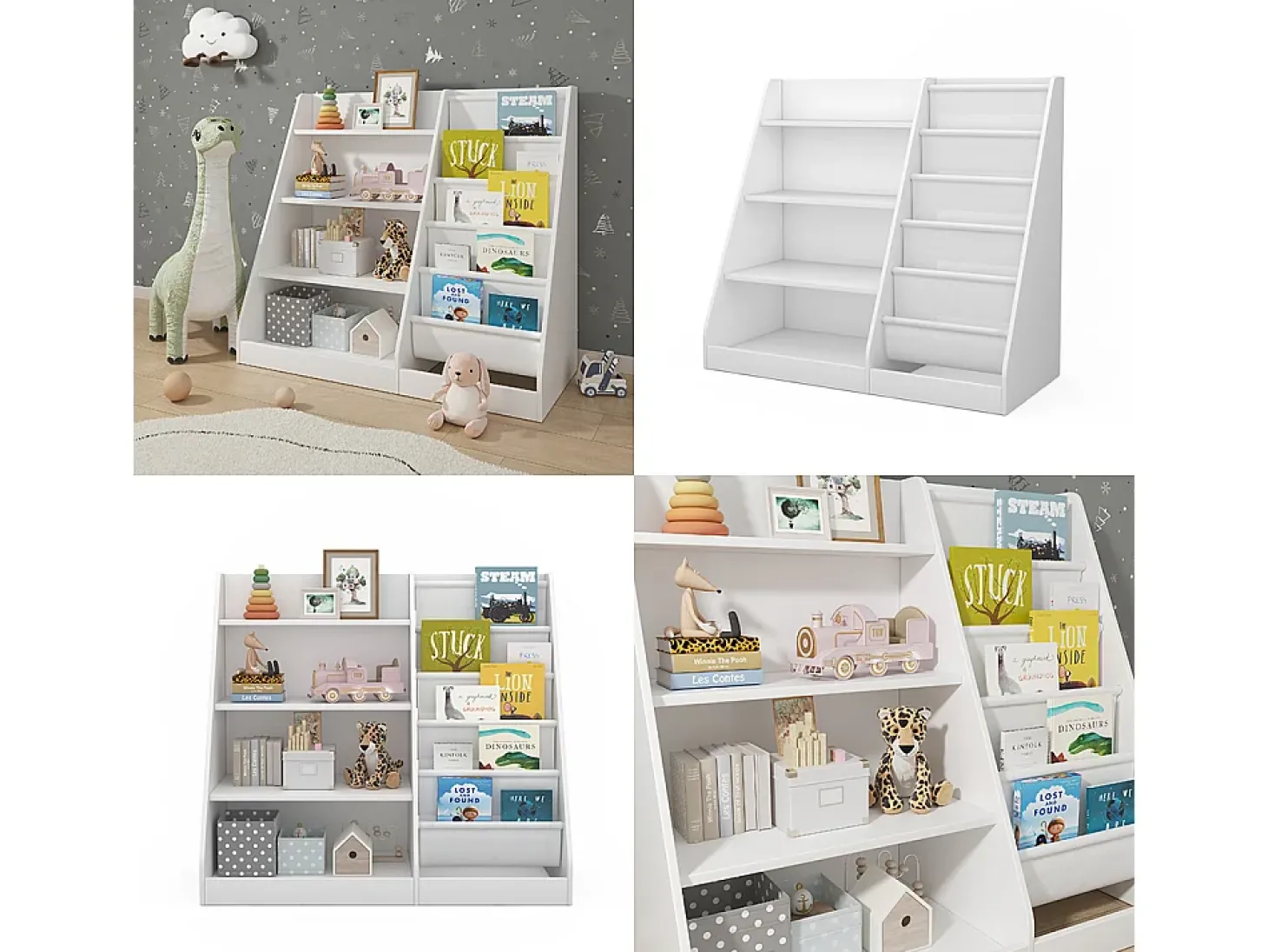 Prateleira para crianças branco 90x40x80.5 conny