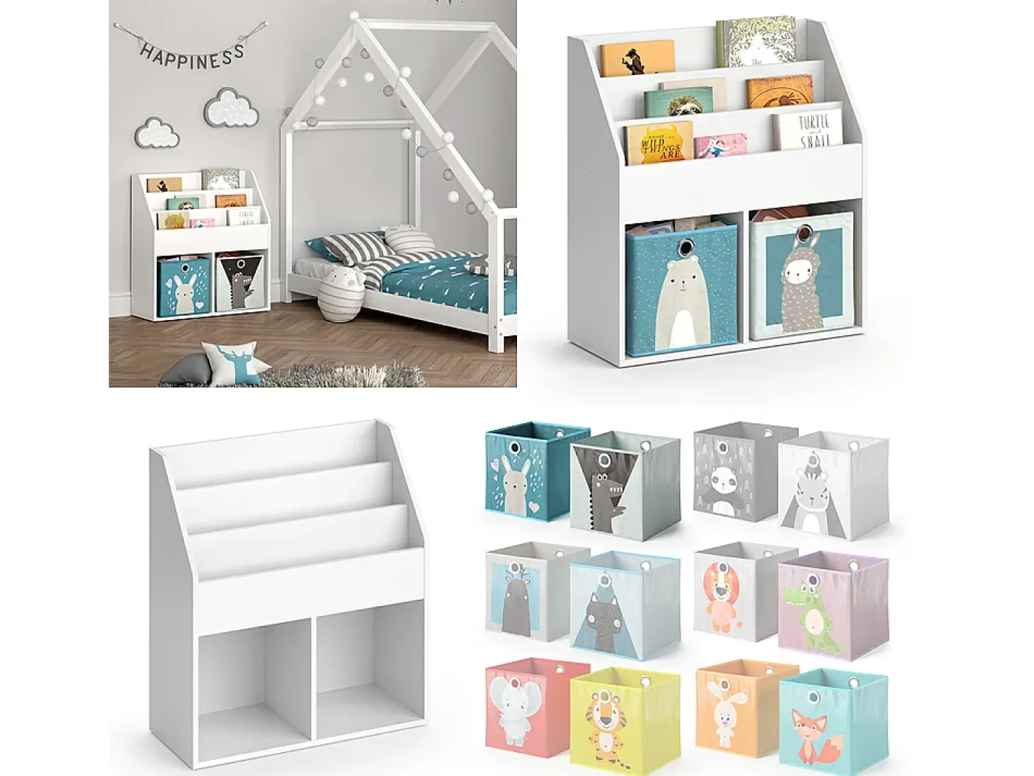 Prateleira para crianças branco 72x30.7x79 luigi