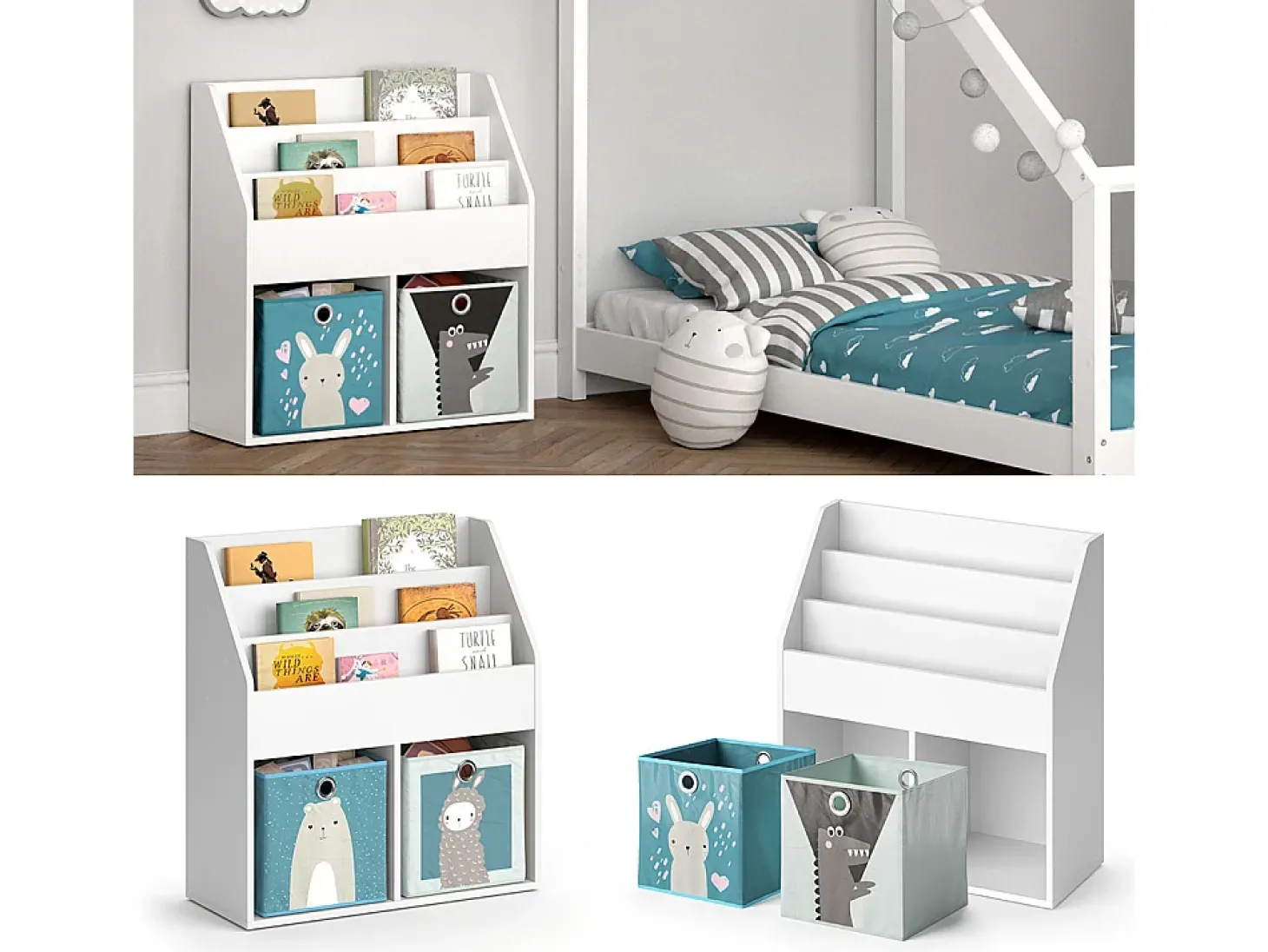 Prateleira para crianças branco 72x30.7x79 luigi