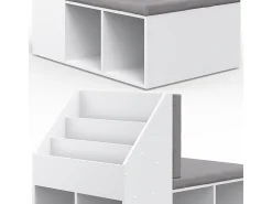 Prateleira para crianças branco 97.1x66.8x78.4 onix