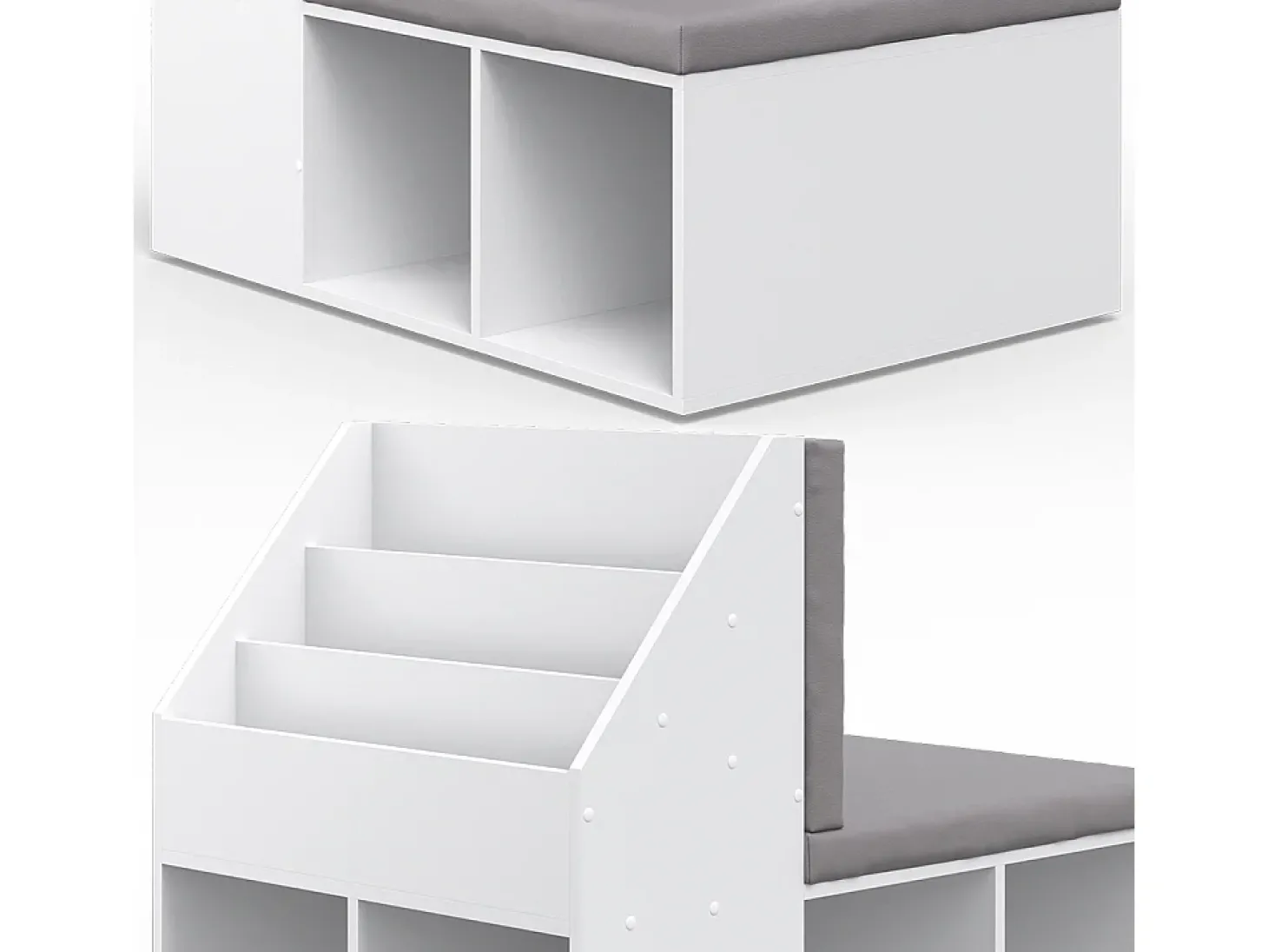 Prateleira para crianças branco 97.1x66.8x78.4 onix