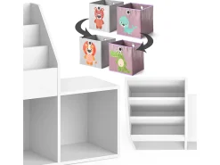 Prateleira para crianças branco 30.9x72x79 luigi