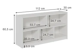 Prateleira para crianças branco 112x30x60.5 conny