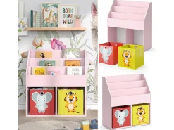 Prateleira para crianças rosa 72x30.7x79 luigi