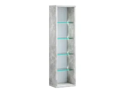 Prateleira VCM Wood CD DVD | Estante | Armazenamento | Dimensões A. 77 x L. 21 x P. 14 cm | Prateleira de Suporte - Rasato L (Óptica de Concreto)