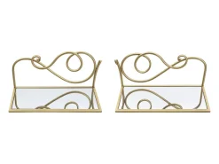Prateleira VKH226, Ouro, 41,5x18x20,5 cm, Kendra Home