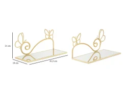 Prateleira VKH225, Ouro, 41,5x18x21 cm, Kendra Home