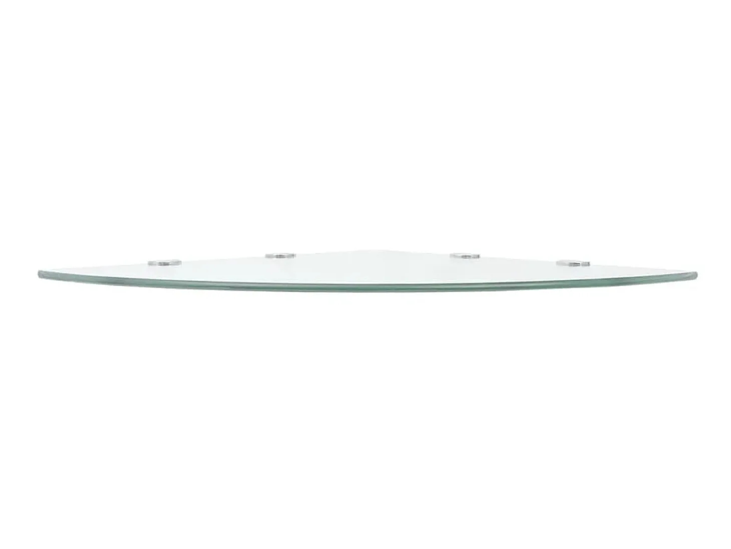 Prateleiras canto 2 pcs suportes cromados 45x45cm vidro transp. PT205733