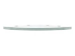 Prateleiras canto 2 pcs suportes cromados 45x45cm vidro transp. PT205733