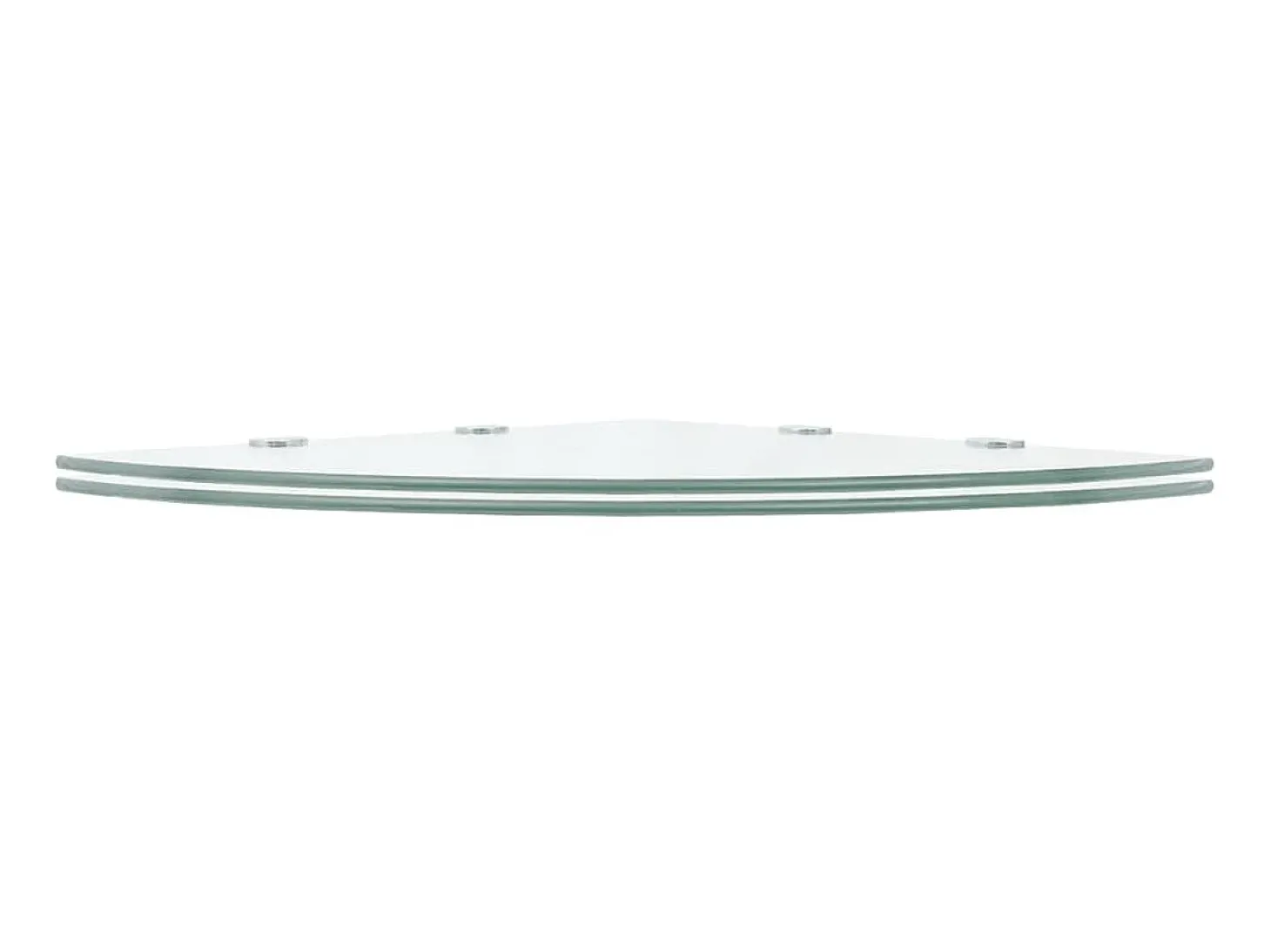 Prateleiras canto 2 pcs suportes cromados 45x45cm vidro transp. PT205733