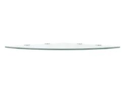 Prateleiras canto 2 pcs suportes cromados 45x45cm vidro transp.