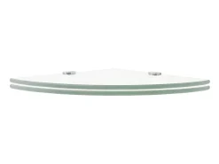 Prateleiras canto 2pcs suportes cromados 35x35cm vidro transp. PT119970