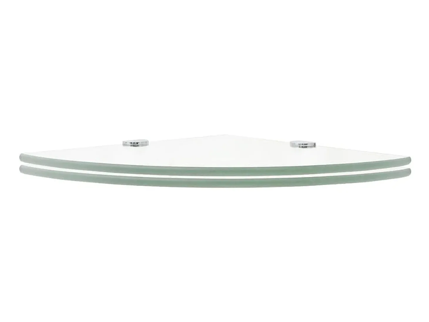 Prateleiras canto 2pcs suportes cromados 35x35cm vidro transp. PT119970