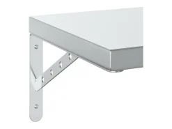 Prateleiras de parede 2 pcs 50x30 cm aço inoxidável prateado