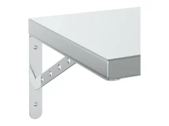 Prateleiras de parede 2 pcs 100x30 cm aço inoxidável prateado