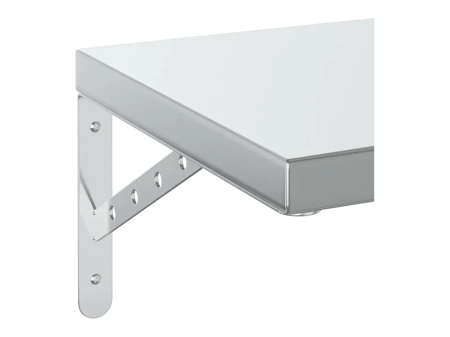 Prateleiras de parede 2 pcs 100x30 cm aço inoxidável prateado