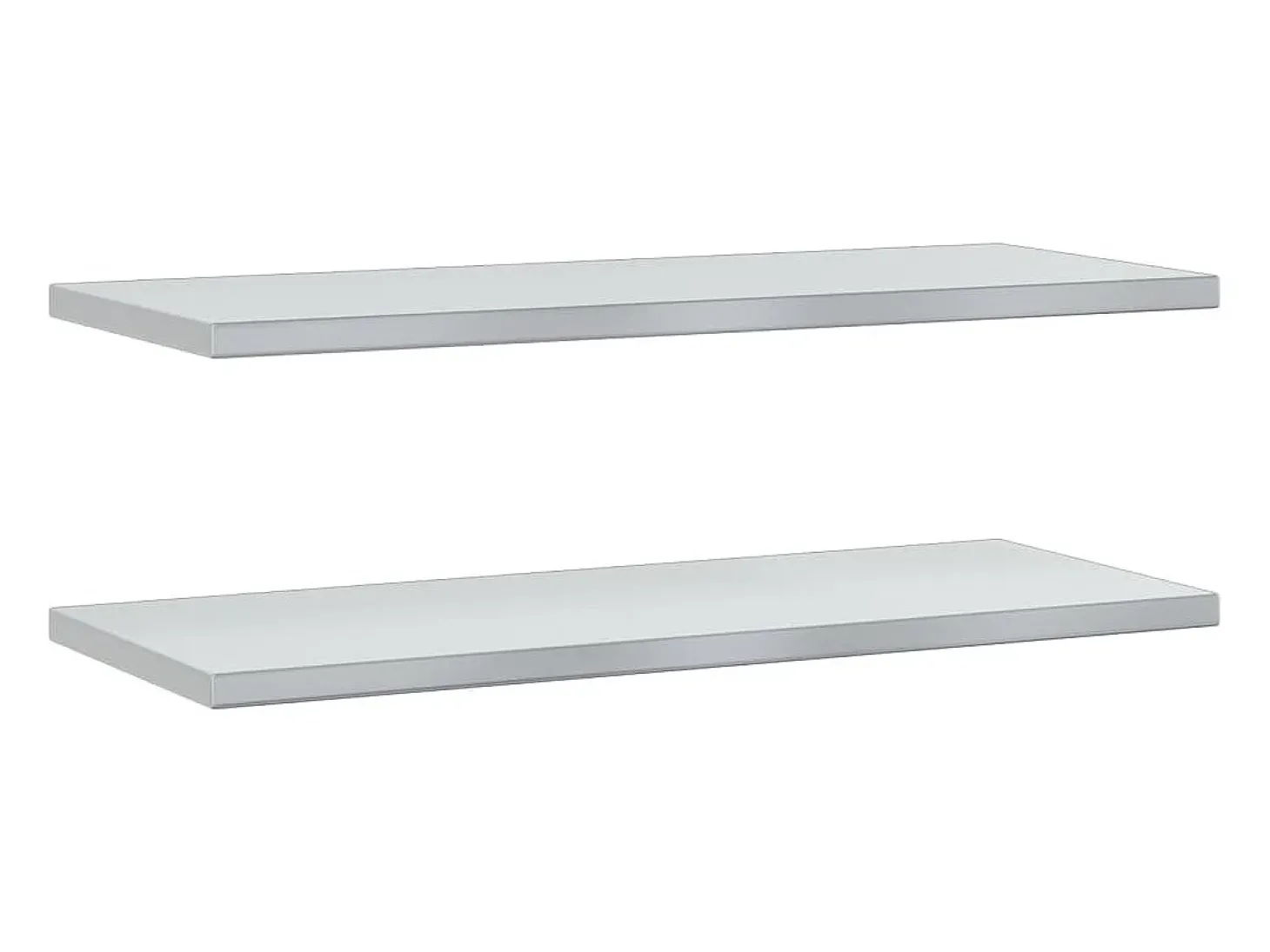 Prateleiras de parede 2 pcs 100x40x3 cm aço inoxidável prateado PT716789