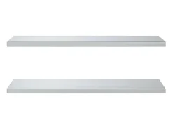Prateleiras de parede 2 pcs 100x40x3 cm aço inoxidável prateado PT716789
