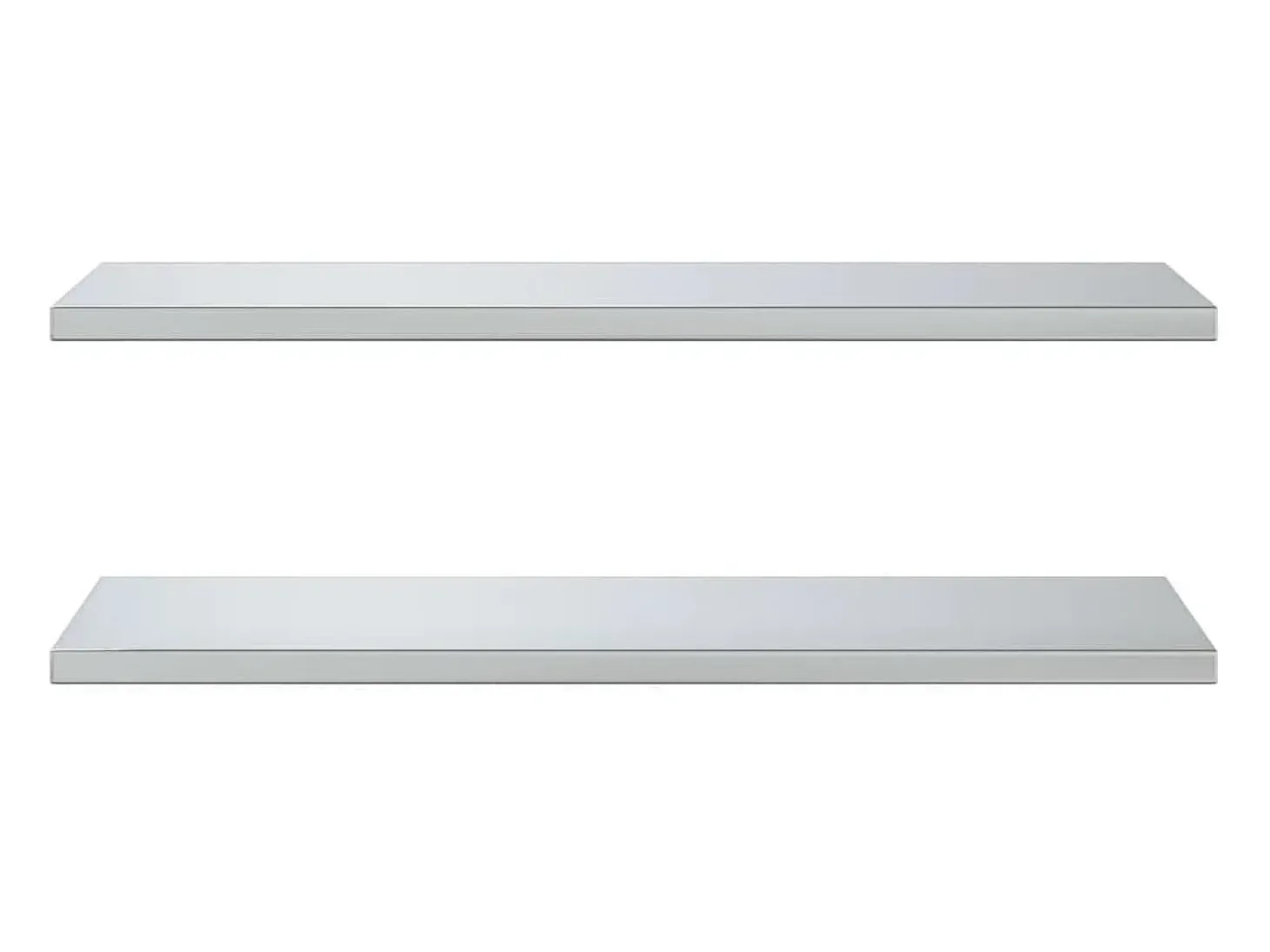 Prateleiras de parede 2 pcs 100x40x3 cm aço inoxidável prateado PT716789