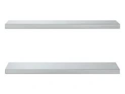 Prateleiras de parede 2 pcs 75x23,5x3cm aço inoxidável prateado PT435650
