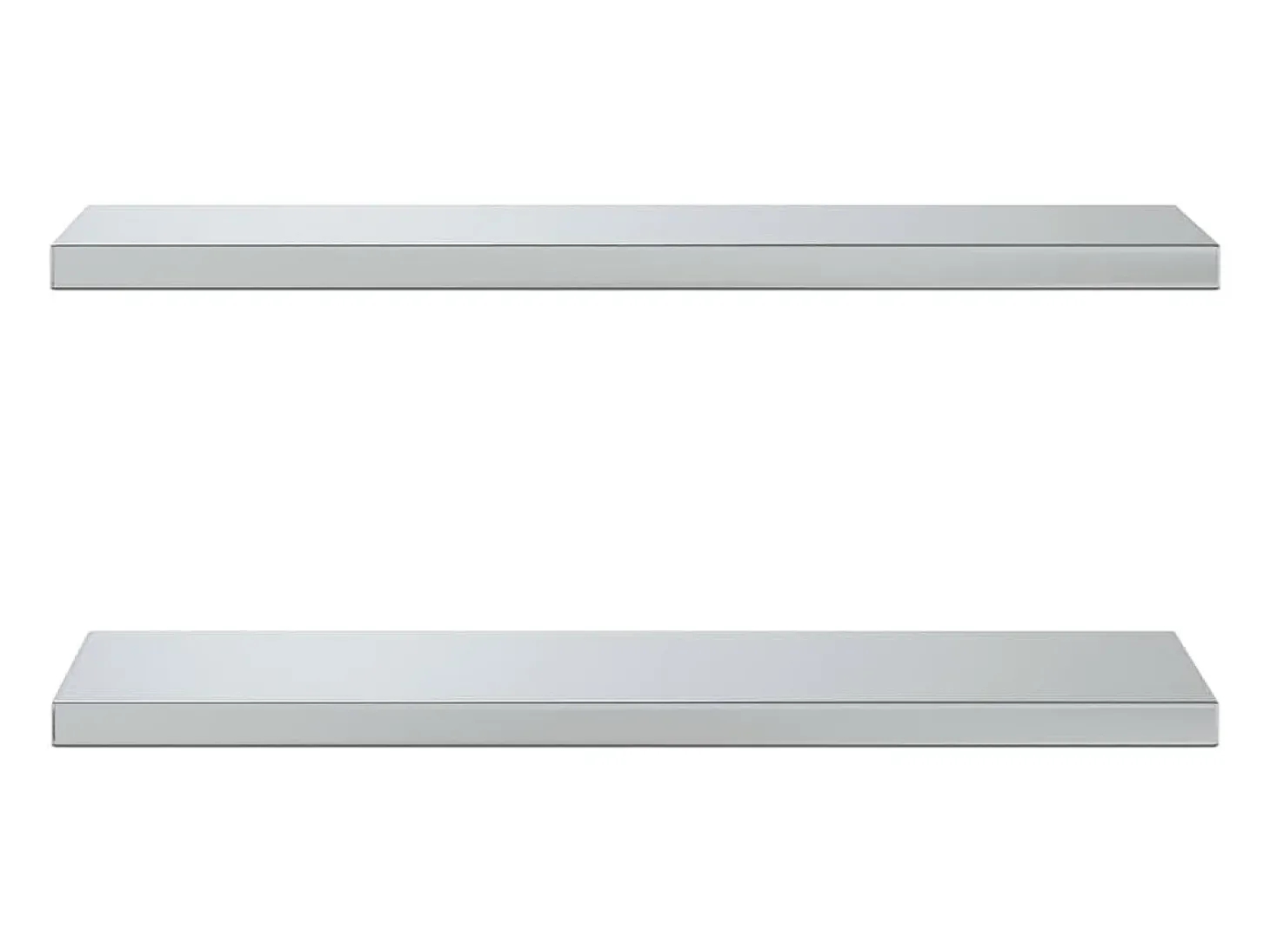 Prateleiras de parede 2 pcs 75x23,5x3cm aço inoxidável prateado PT435650