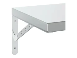 Prateleiras de parede 2 pcs 75x30 cm aço inoxidável prateado