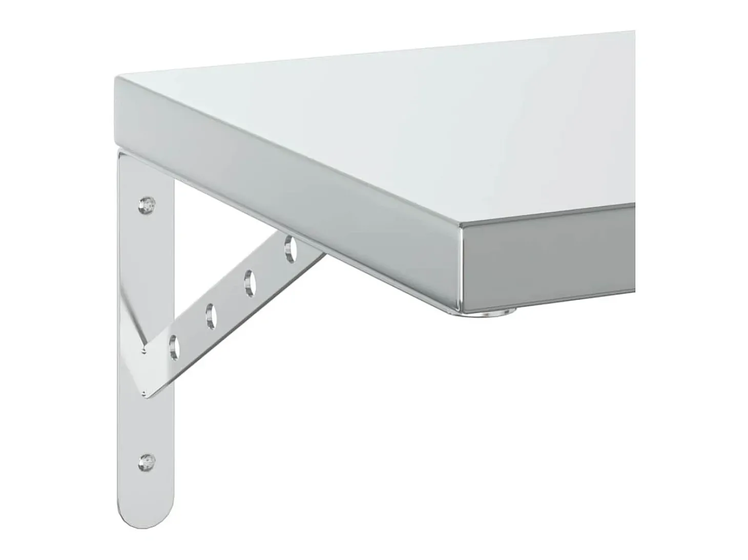 Prateleiras de parede 2 pcs 75x30 cm aço inoxidável prateado