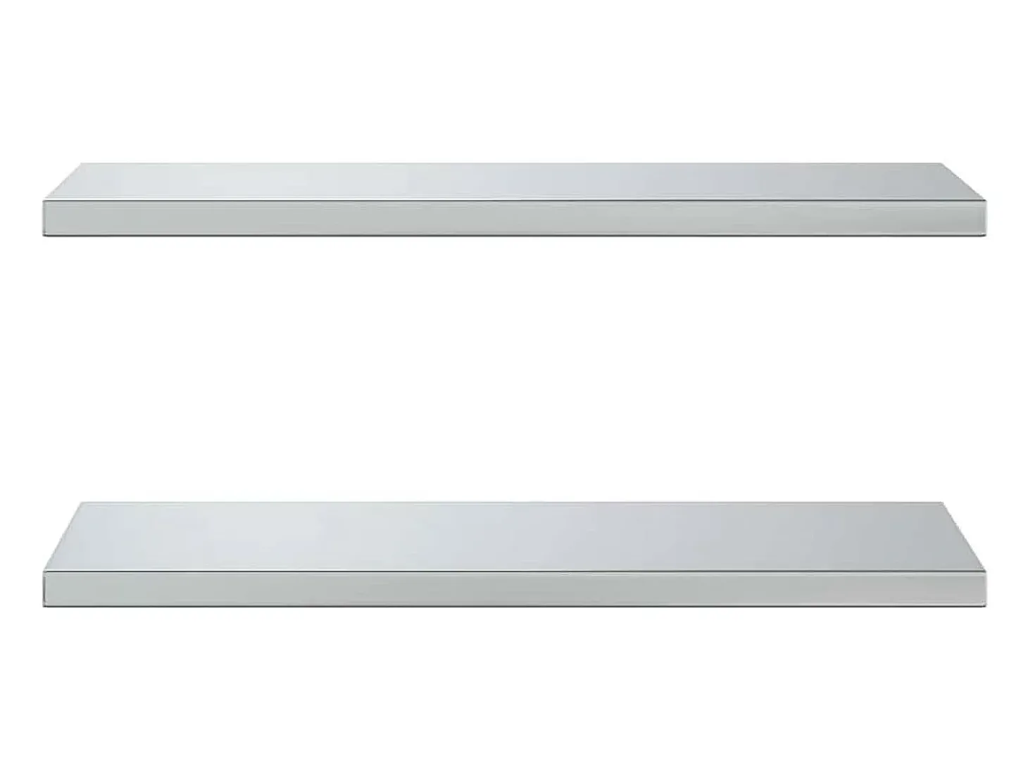 Prateleiras de parede 2 pcs 75x30x3 cm aço inoxidável prateado