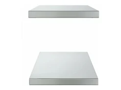 Prateleiras de parede 2 pcs 75x30x3 cm aço inoxidável prateado