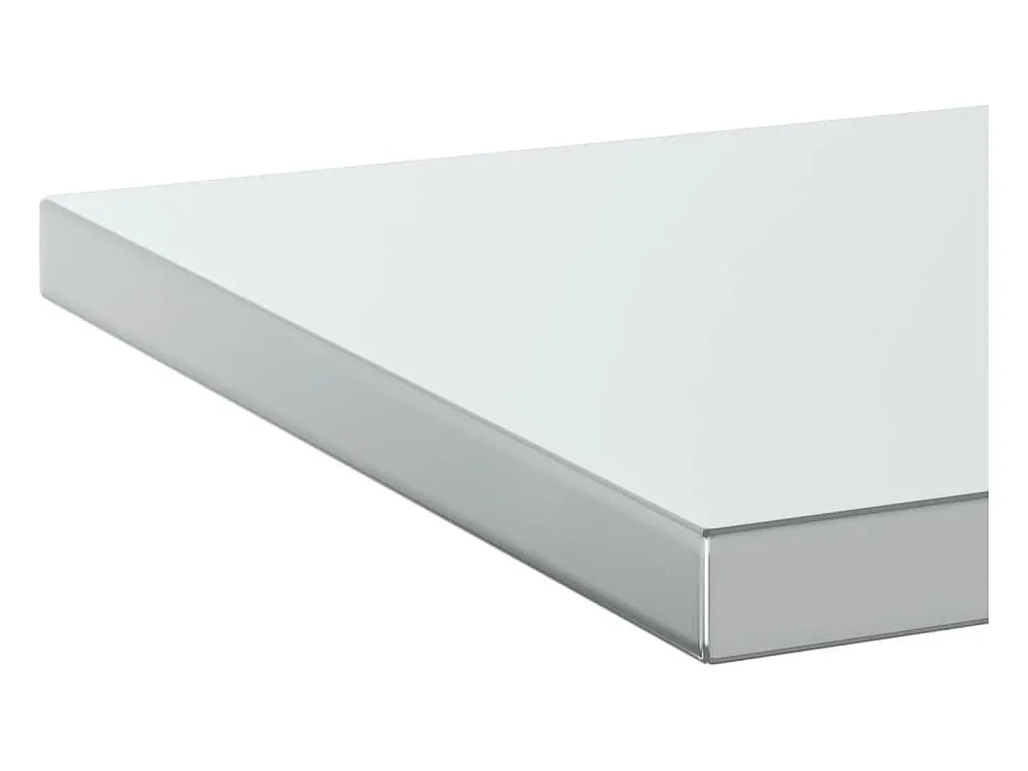 Prateleiras de parede 2 pcs 50x40x3 cm aço inoxidável prateado