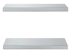 Prateleiras de parede 2 pcs 50x23,5x3cm aço inoxidável prateado PT232737