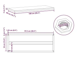 Prateleiras de parede 2 pcs 100x40x3 cm aço inoxidável prateado