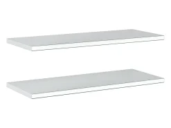 Prateleiras de parede 2 pcs 100x40x3 cm aço inoxidável prateado