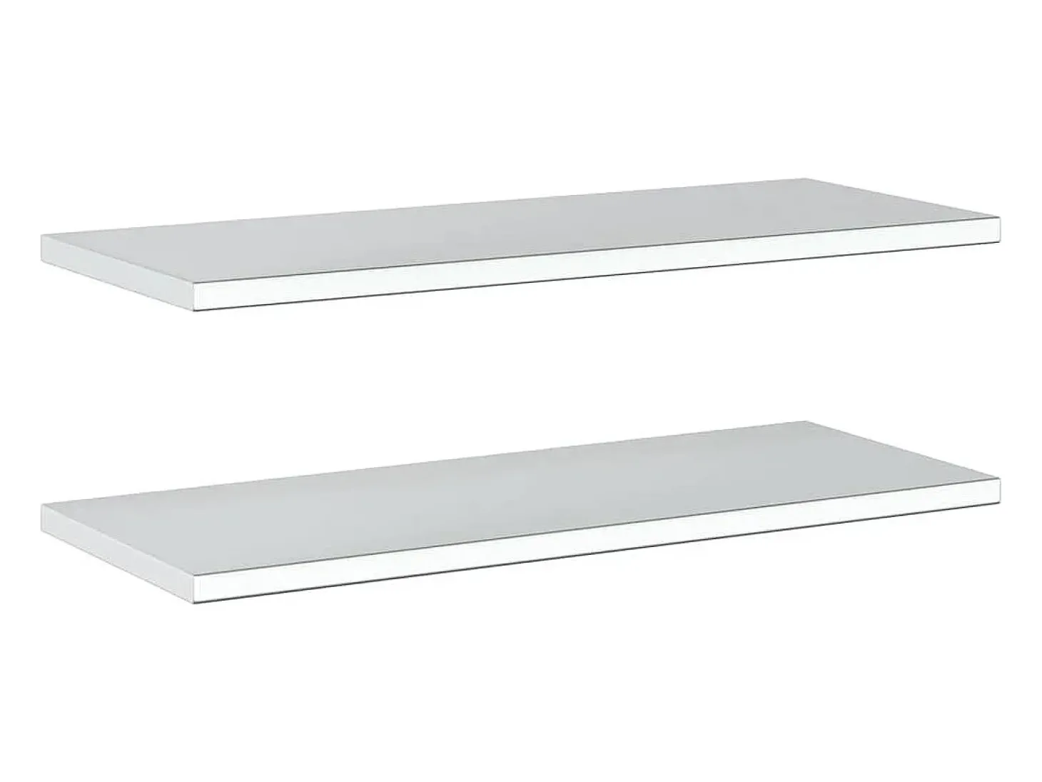 Prateleiras de parede 2 pcs 100x40x3 cm aço inoxidável prateado